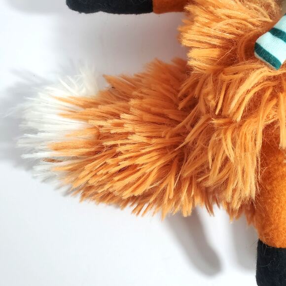 Hallmark Fox Plush Stuffed Animal Orange Striped Neck Scarf White Tip Tail 12.5" - Picture 4 of 12